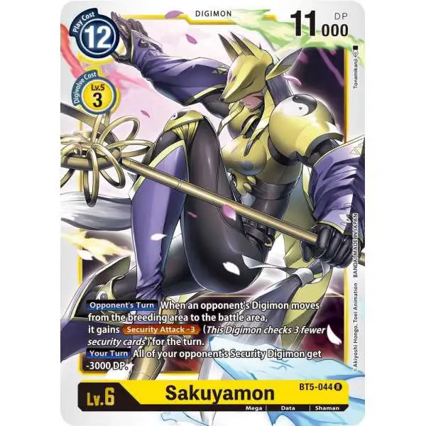Digimon Trading Card Game Battle of Omni Rare Sakuyamon BT5-044