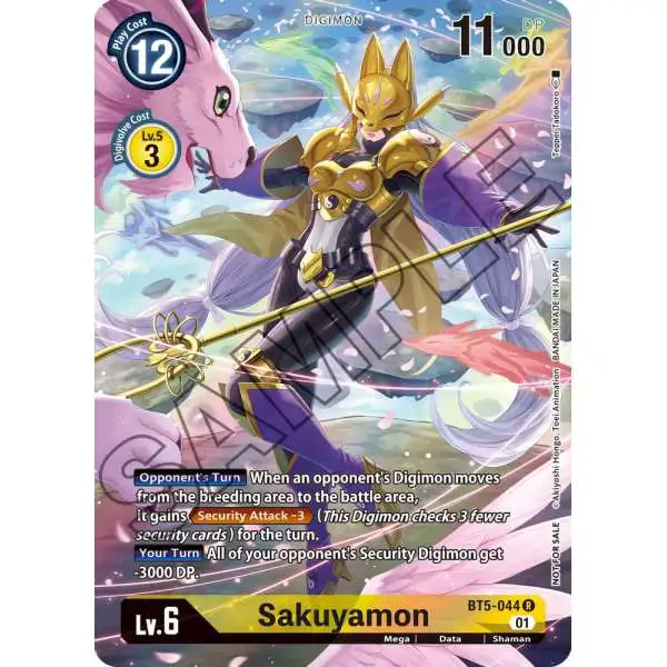 Digimon Trading Card Game Battle of Omni Rare Sakuyamon BT5-044 [Tamer's Card Set 1]