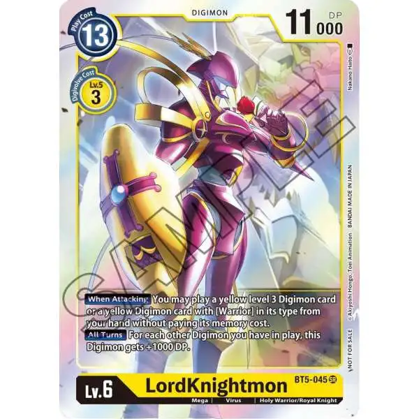 Digimon Trading Card Game Battle of Omni Promo LordKnightmon BT5-045 [Event Pack 1]