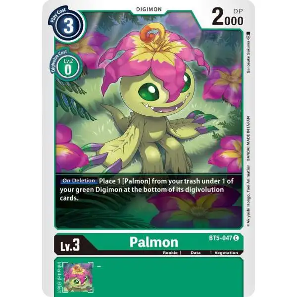 Digimon Trading Card Game Battle of Omni Common Palmon BT5-047