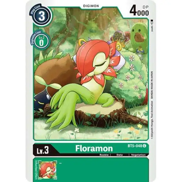 Digimon Trading Card Game Battle of Omni Common Floramon BT5-048