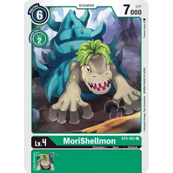 Digimon Trading Card Game Battle of Omni Common MoriShellmon BT5-051