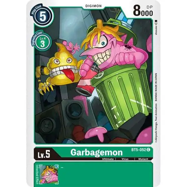 Digimon Trading Card Game Battle of Omni Common Garbagemon BT5-052