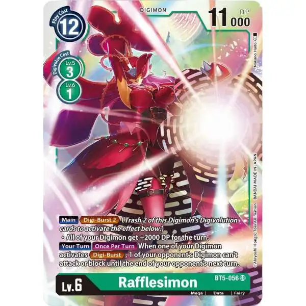 Digimon Trading Card Game Battle of Omni Super Rare Rafflesimon BT5-056
