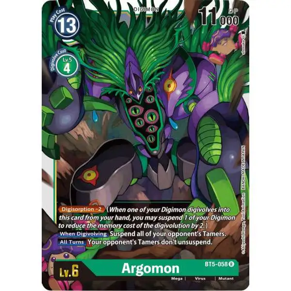 Digimon Trading Card Game Battle of Omni Rare Argomon BT5-058