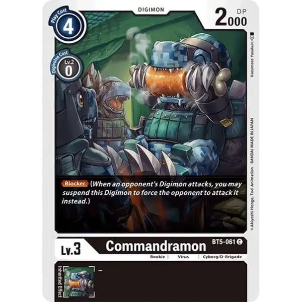 Digimon Trading Card Game Battle of Omni Common Commandramon BT5-061