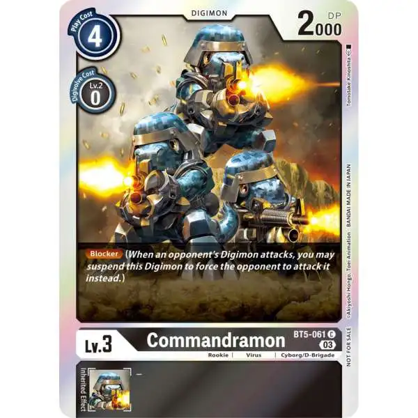 Digimon Trading Card Game Battle of Omni Promo Commandramon BT5-061 [Winner Pack -Blast Ace-]