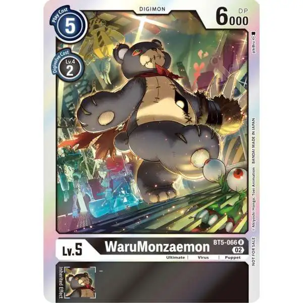 Digimon Trading Card Game Battle of Omni Promo WaruMonzaemon BT5-066 [Official Tournament Pack Vol. 7]