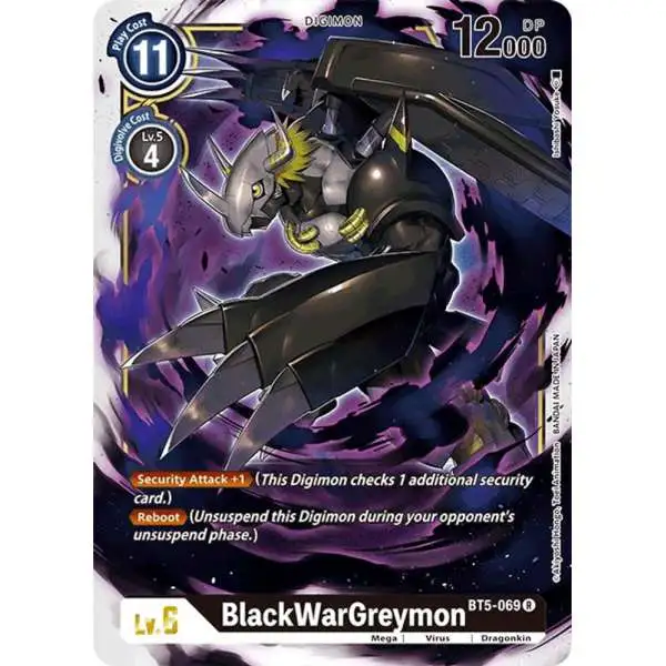 Digimon Trading Card Game Battle of Omni Rare BlackWarGreymon BT5-069
