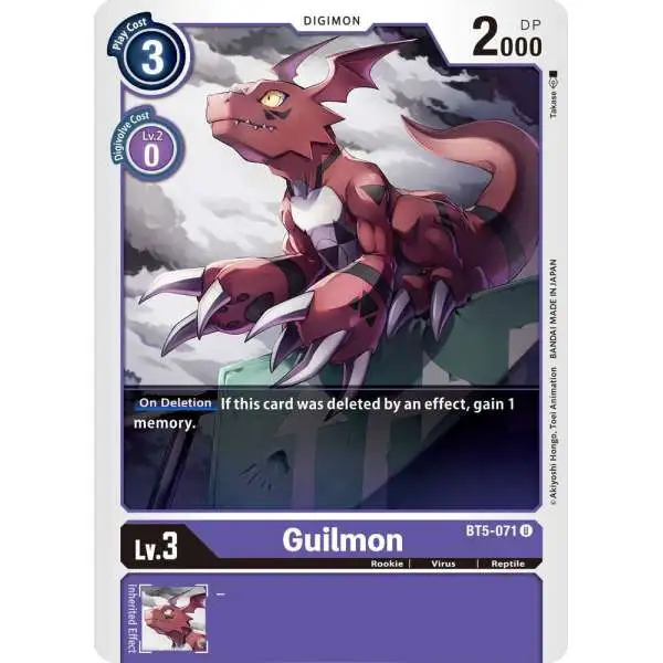 Digimon Trading Card Game Battle of Omni Uncommon Guilmon BT5-071