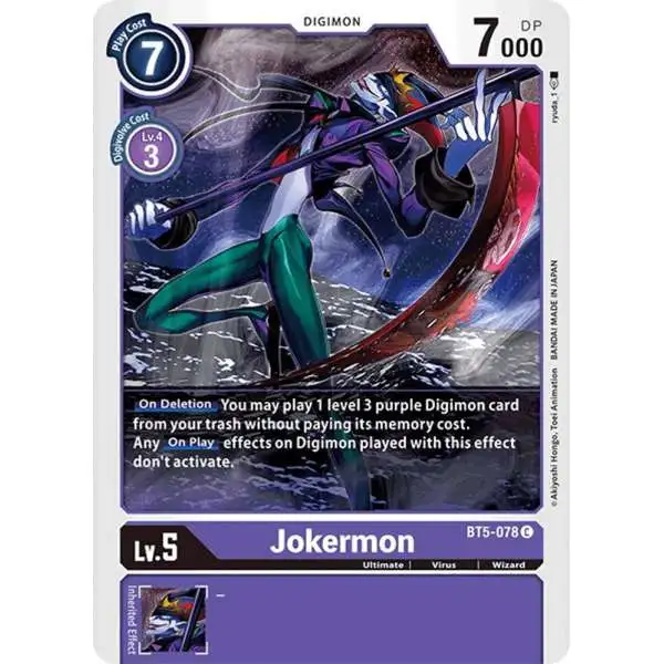 Digimon Trading Card Game Battle of Omni Common Jokermon BT5-078