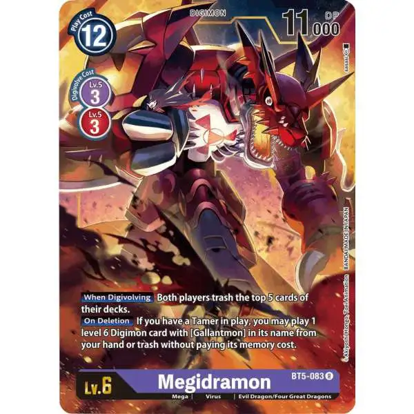 Digimon Trading Card Game Battle of Omni Rare Megidramon BT5-083