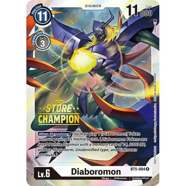 Digimon Trading Card Game Battle of Omni Promo Diaboromon BT5-084 [Store Champion]