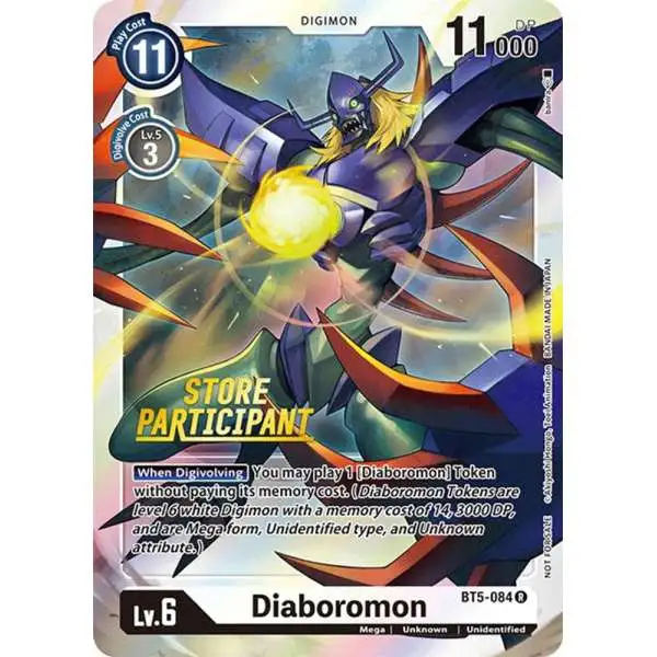 Digimon Trading Card Game Battle of Omni Promo Diaboromon BT5-084 [Store Participant]