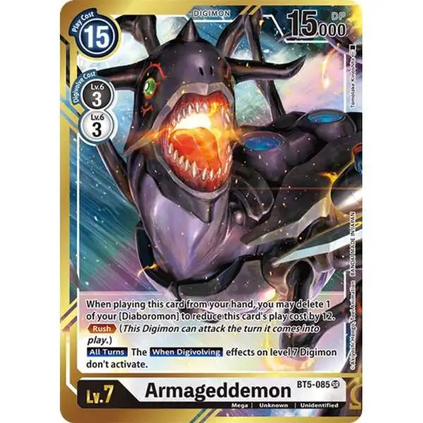 Digimon Trading Card Game Battle of Omni Super Rare Armageddemon BT5-085 [Alternate Art]