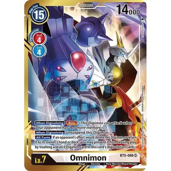 Digimon Trading Card Game Battle of Omni Super Rare Omnimon BT5-086 [Alternate Art - Nakano Haito]