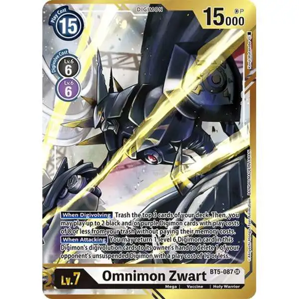 Digimon Trading Card Game Battle of Omni Super Rare Omnimon Zwart BT5-087 [Alternate Art - Kenji Watanabe]