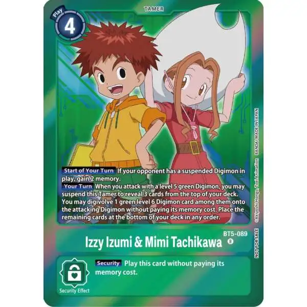 Digimon Trading Card Game Battle of Omni Promo Izzy Izumi & Mimi Tachikawa BT5-089 [Event Pack 5]