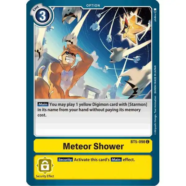 Digimon Trading Card Game Battle of Omni Common Meteor Shower BT5-098