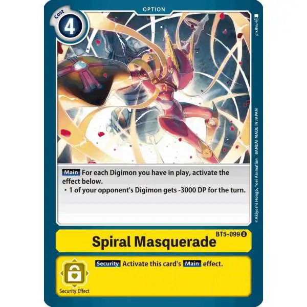 Digimon Trading Card Game Battle of Omni Uncommon Spiral Masquerade BT5-099