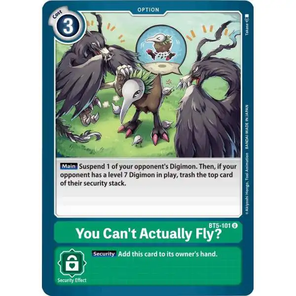 Digimon Trading Card Game Battle of Omni Uncommon You Can't Actually Fly? BT5-101