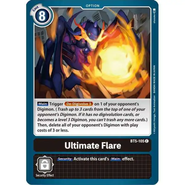 Digimon Trading Card Game Battle of Omni Common Ultimate Flare BT5-105