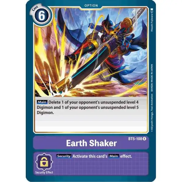 Digimon Trading Card Game Battle of Omni Rare Earth Shaker BT5-108