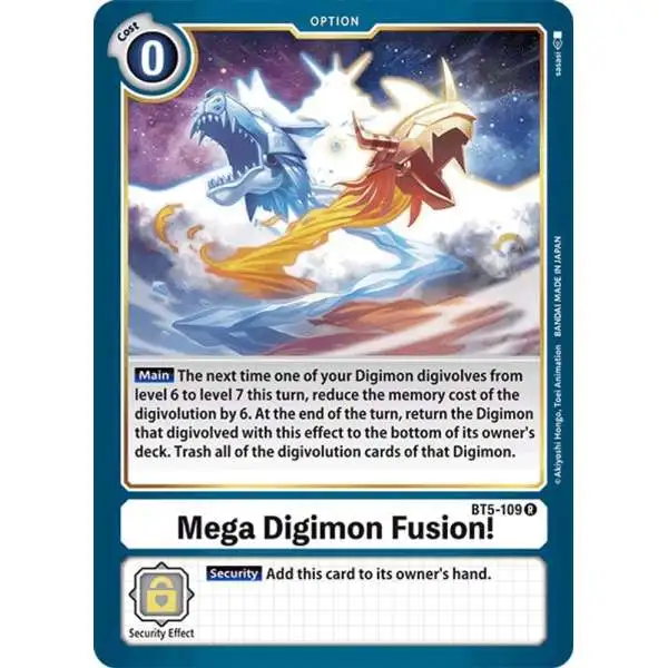 Trading Card Game Battle of Omni Rare Mega Digimon Fusion! BT5-109