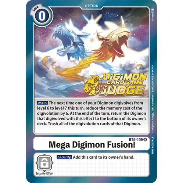 Trading Card Game Battle of Omni Promo Mega Digimon Fusion! BT5-109 [Judge Pack 1]