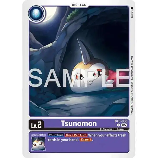 Trading Card Game Advanced Booster Digimon Generation Uncommon Tsunomon BT6-006 [Reprint]