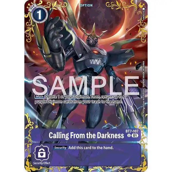 Digimon Trading Card Game Dual Revolution Uncommon Calling From the Darkness - BT7-107 BT7-107 [Alternate Art]