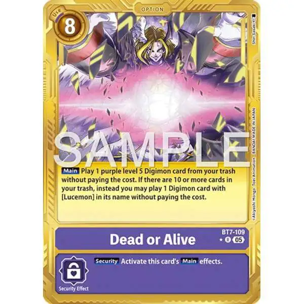Trading Card Game Advanced Booster Digimon Generation Rare Dead or Alive BT7-109 [Gold Border]
