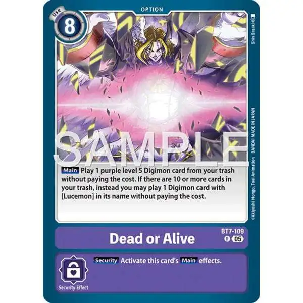 Trading Card Game Advanced Booster Digimon Generation Rare Dead or Alive BT7-109 [Reprint]