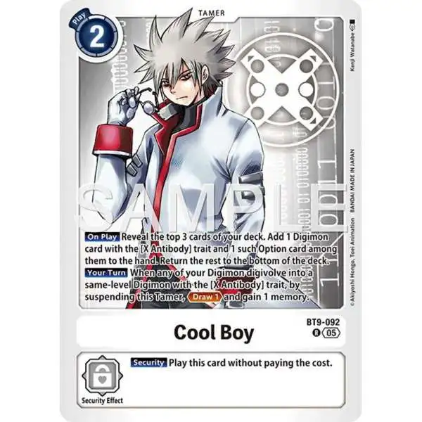 Trading Card Game Advanced Booster Digimon Generation Rare Cool Boy BT9-092 [Reprint]