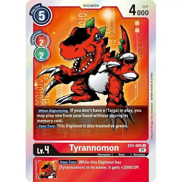 Digimon Trading Card Game Classic Collection Rare Tyrannomon EX1-005