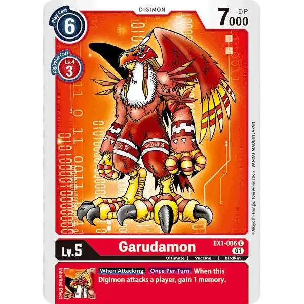 Digimon Trading Card Game Classic Collection Common Garudamon EX1-006