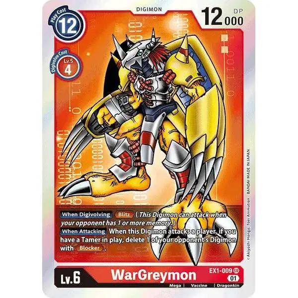 Digimon Trading Card Game Classic Collection Super Rare WarGreymon EX1-009
