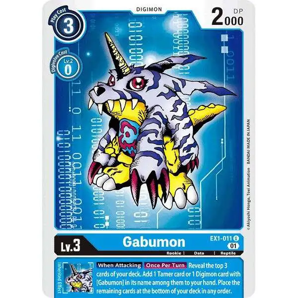 Digimon Trading Card Game Classic Collection Uncommon Gabumon EX1-011