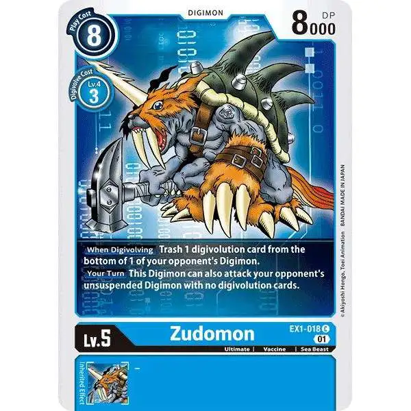 Digimon Trading Card Game Classic Collection Common Zudomon EX1-018