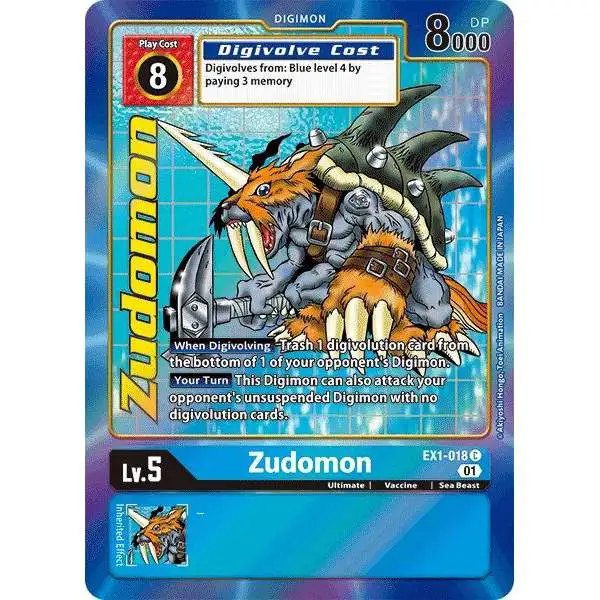 Digimon Trading Card Game Classic Collection Common Zudomon EX1-018 [Alternate Art]