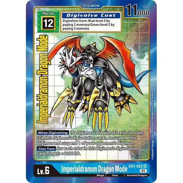 Digimon Trading Card Game Classic Collection Super Rare Imperialdramon Dragon Mode EX1-022 [Alternate Art]