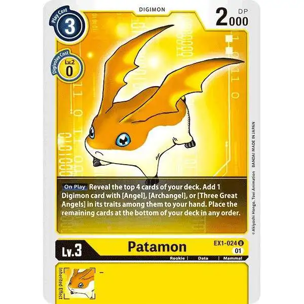 Digimon Trading Card Game Classic Collection Uncommon Patamon EX1-024