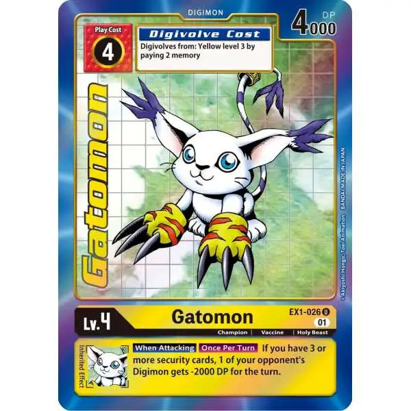 Digimon Trading Card Game Classic Collection Uncommon Gatomon EX1-026 [Alternate Art]