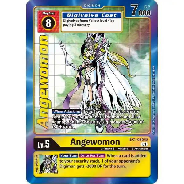 Digimon Trading Card Game Classic Collection Super Rare Angewomon EX1-030 [Alternate Art]