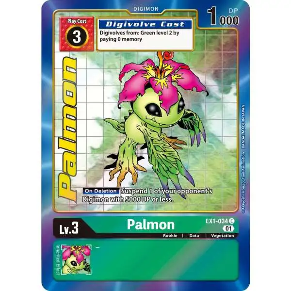 Digimon Trading Card Game Classic Collection Common Palmon EX1-034 [Alternate Art]