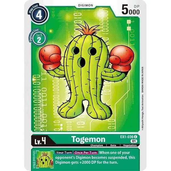 Digimon Trading Card Game Classic Collection Common Togemon EX1-036