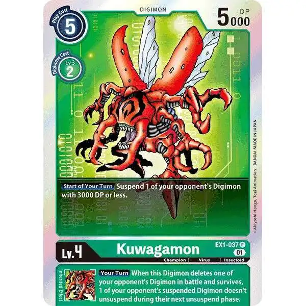 Digimon Trading Card Game Classic Collection Rare Kuwagamon EX1-037