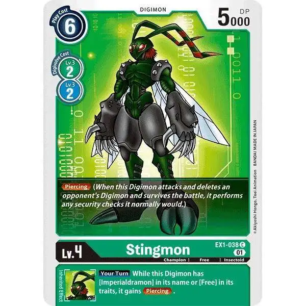 Digimon Trading Card Game Classic Collection Common Stingmon EX1-038