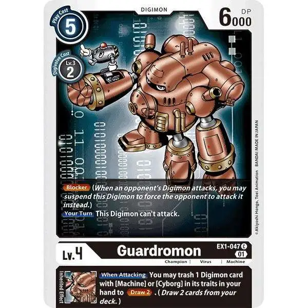 Digimon Trading Card Game Classic Collection Common Guardromon EX1-047