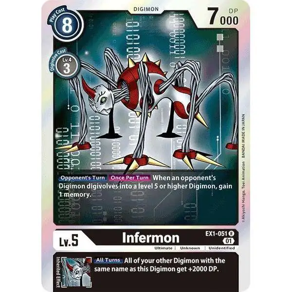 Digimon Trading Card Game Classic Collection Rare Infermon EX1-051